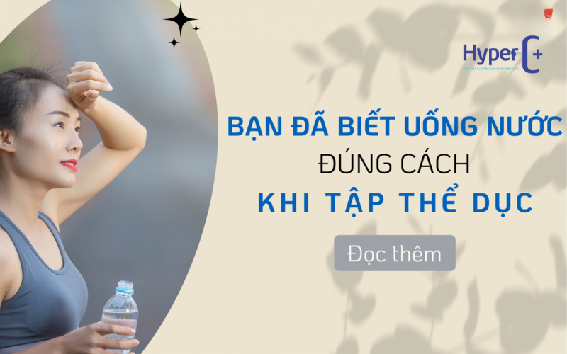 Uống nước khi tập thể thao